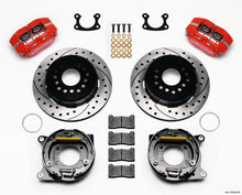 Load image into Gallery viewer, Wilwood Dynapro Dust-Boot P/S Park Brake Kit Drilled Red Small Ford 2.50in Offset