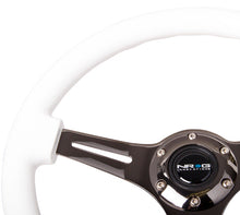 Load image into Gallery viewer, NRG Classic Wood Grain Steering Wheel (350mm) White Paint Grip w/Black 3-Spoke Center