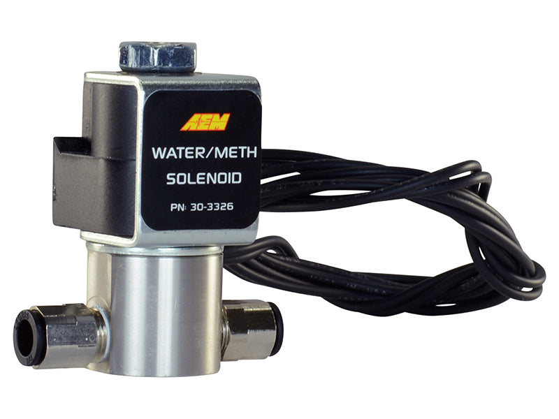 AEM Water/Methanol Injection System - High-Flow Low-Current WMI Solenoid - 200PSI 1/8in-27NPT In/Out