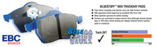 Load image into Gallery viewer, EBC 92-95 BMW M3 3.0 (E36) Bluestuff Front Brake Pads