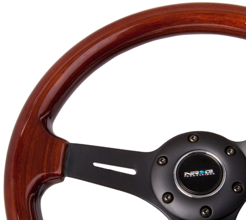 NRG Classic Wood Grain Steering Wheel (330mm) Wood Grain w/Matte Black 3-Spoke Center